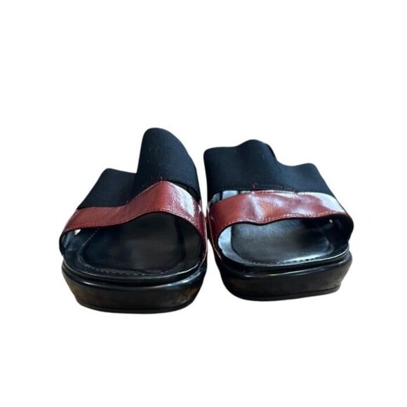 Dansko Diandra Wedge Sandal Red Black Slingback Women's Size 40 - 9.5-10 Comfort - Picture 7 of 10